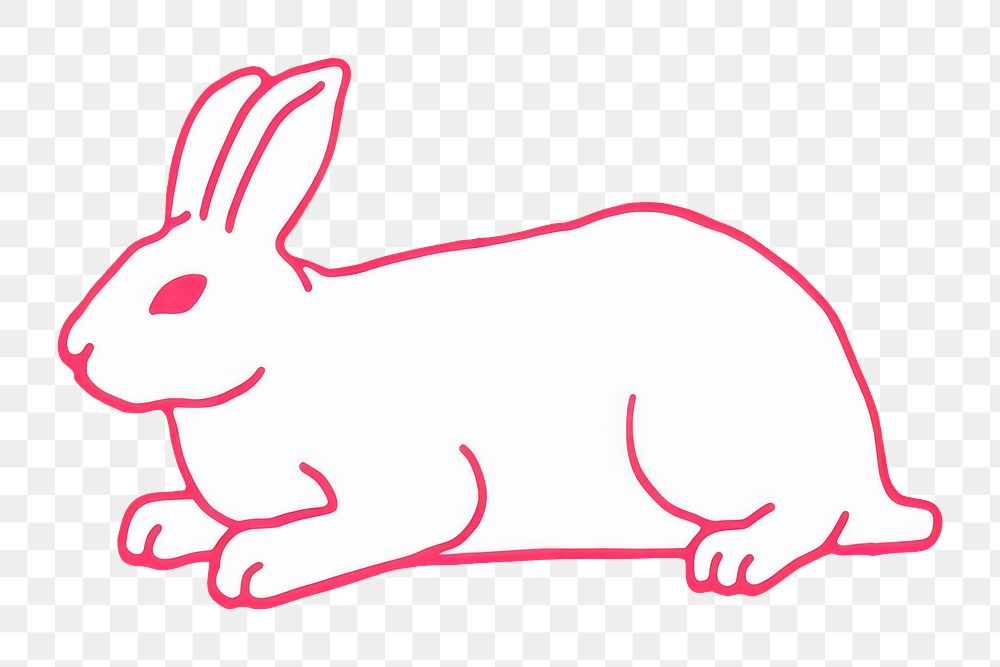 PNG Rabbit animal mammal white. AI generated Image by rawpixel.