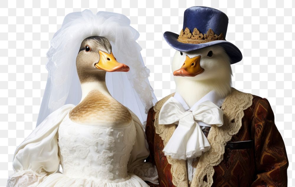 PNG Duck wearing victoria clothes animal bird beak. AI generated Image by rawpixel.