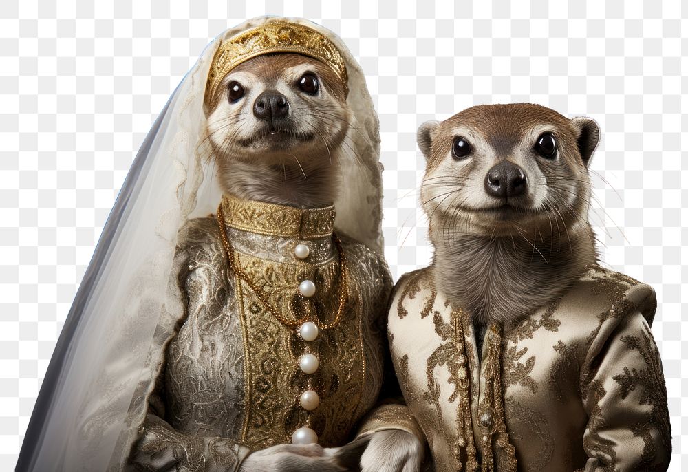 PNG Otter wearing middle eastern clothes wildlife meerkat animal. AI generated Image by rawpixel.