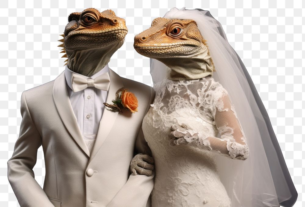 PNG Lizard fashion wedding animal. AI generated Image by rawpixel.