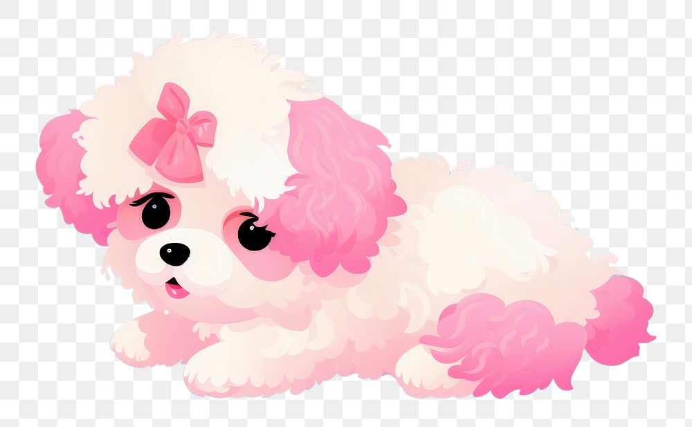 PNG Cute dog animal mammal poodle. AI generated Image by rawpixel.