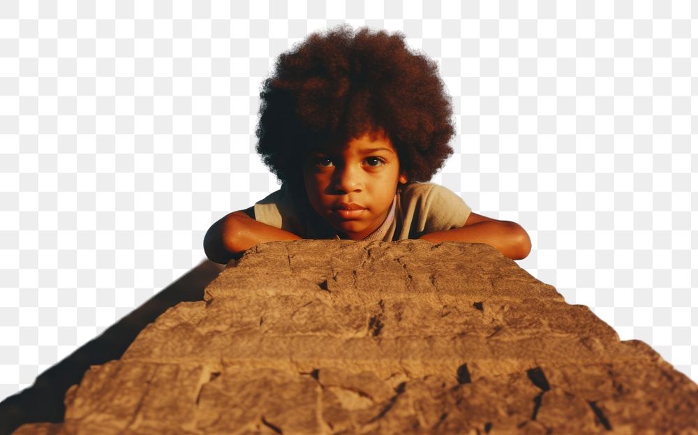 PNG A little black kid on top of the pyramid photography portrait outdoors. AI generated Image by rawpixel.