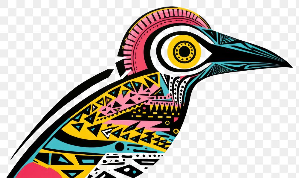 PNG  African tribal bird animal beak art. AI generated Image by rawpixel.
