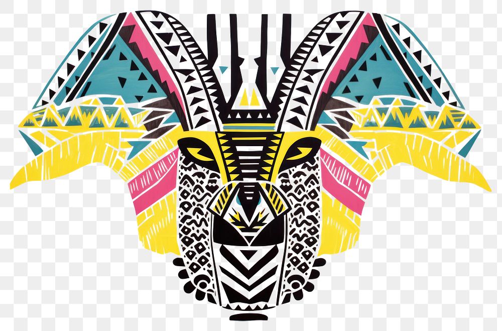 PNG  African tribal pattern wildlife art creativity dynamite. AI generated Image by rawpixel.