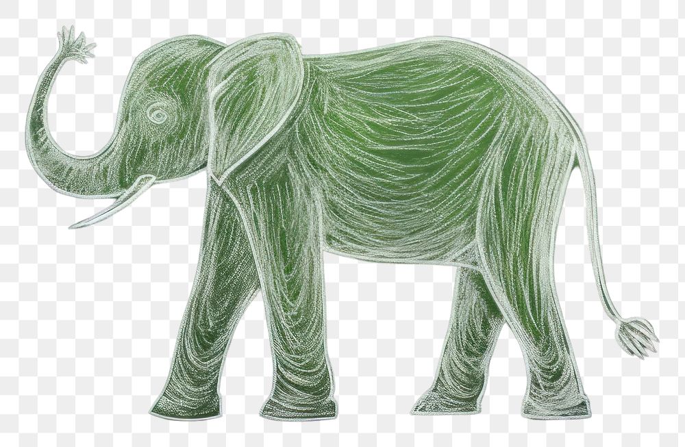 PNG  Wildlife elephant drawing animal. AI generated Image by rawpixel.