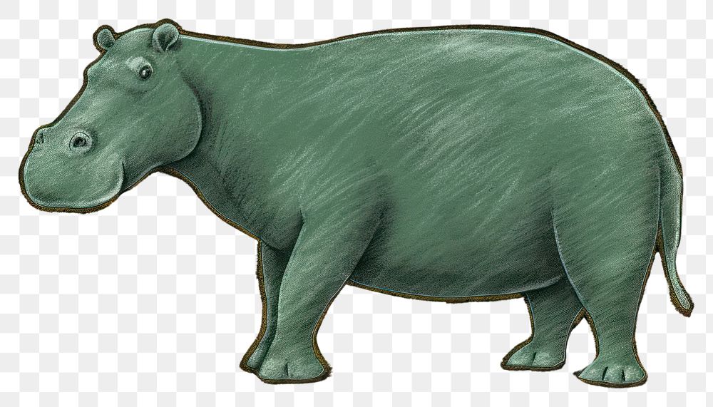 PNG  Hippo mammal animal hippopotamus. AI generated Image by rawpixel.