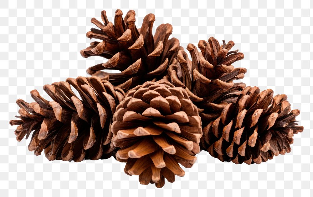 PNG  Dry pine cones plant tree white background. AI generated Image by rawpixel.