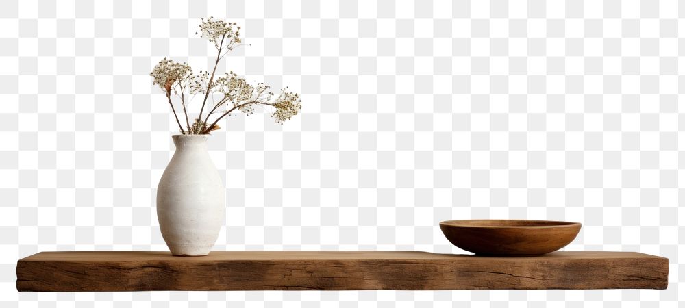 PNG Wooden board shelf plant simplicity. AI generated Image by rawpixel.