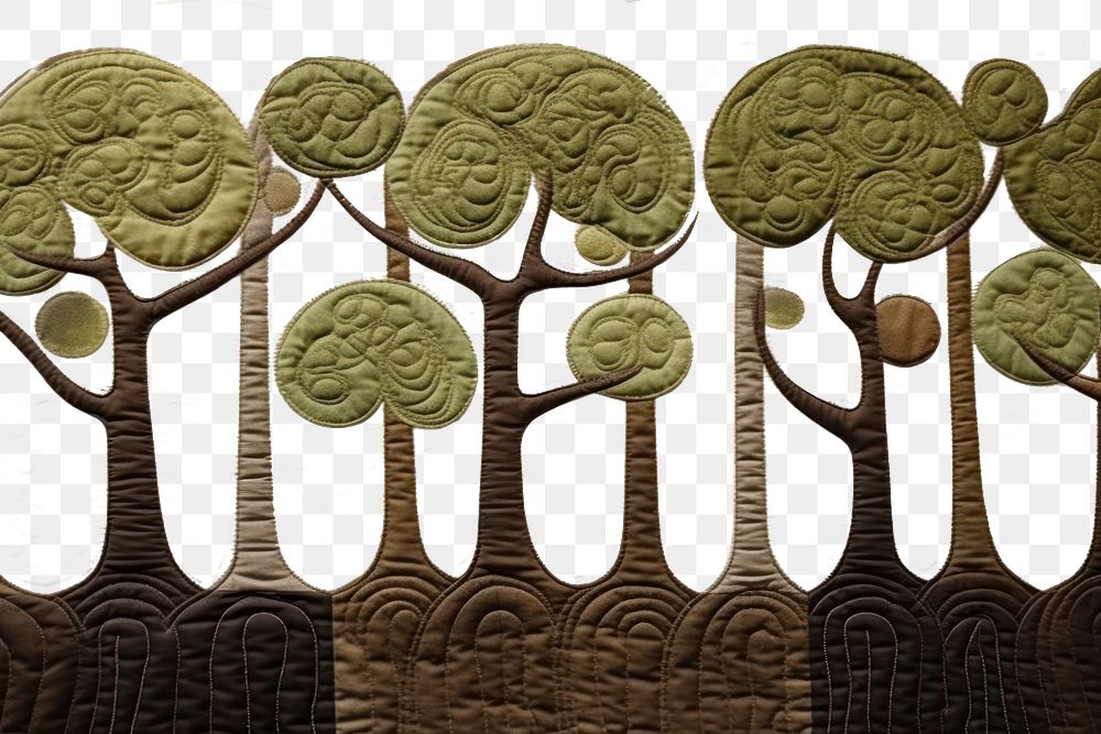 PNG Tree border patchwork applique pattern. AI generated Image by rawpixel.