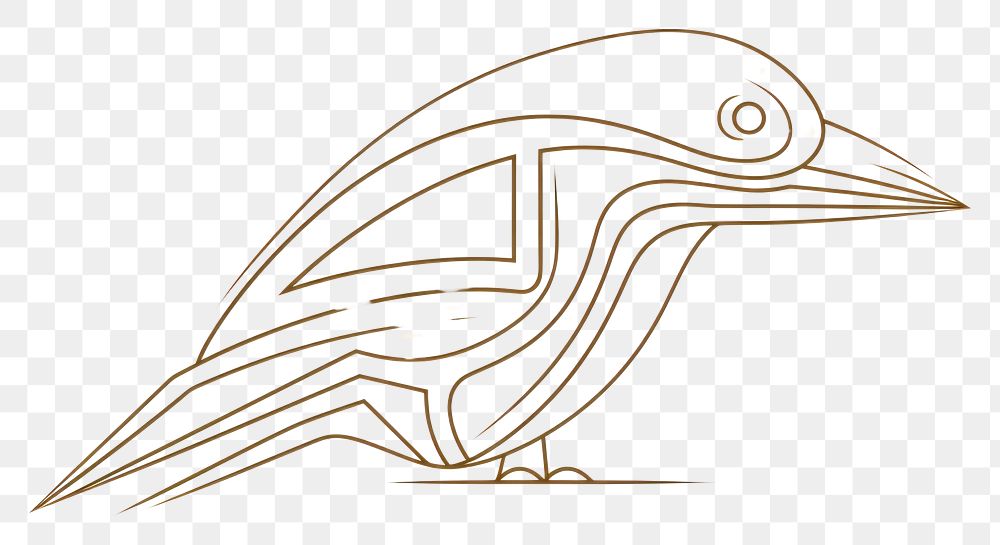 PNG Hieroglyphic bird drawing animal sketch. AI generated Image by rawpixel.