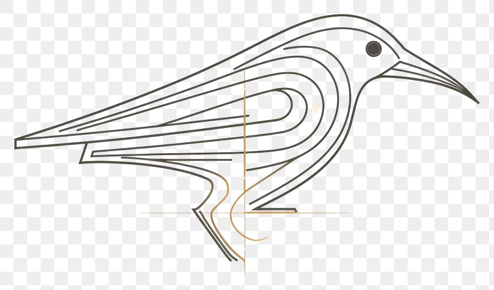 PNG Hieroglyphic bird animal beak line. AI generated Image by rawpixel.