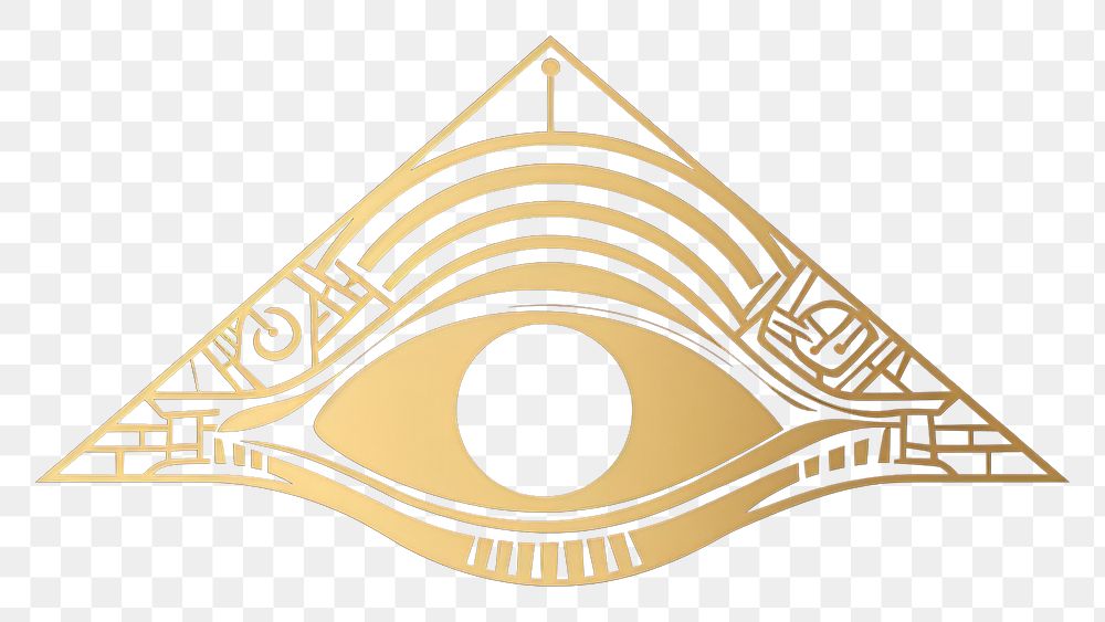 PNG Hieroglyphic eye logo symbol line. AI generated Image by rawpixel.