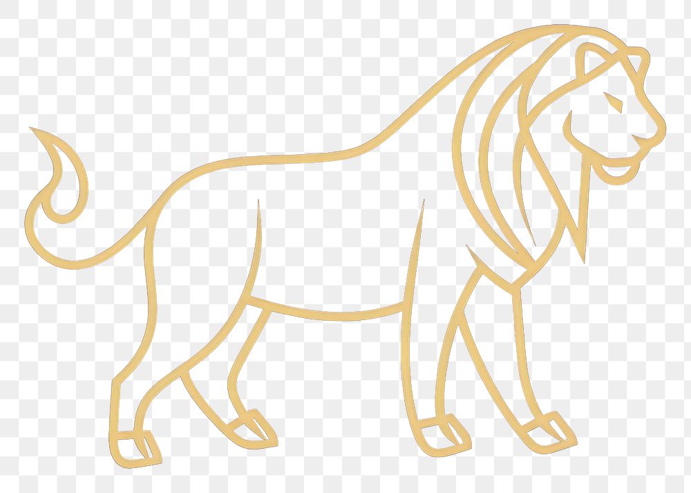 PNG Leo sign symbol animal mammal gold. AI generated Image by rawpixel.