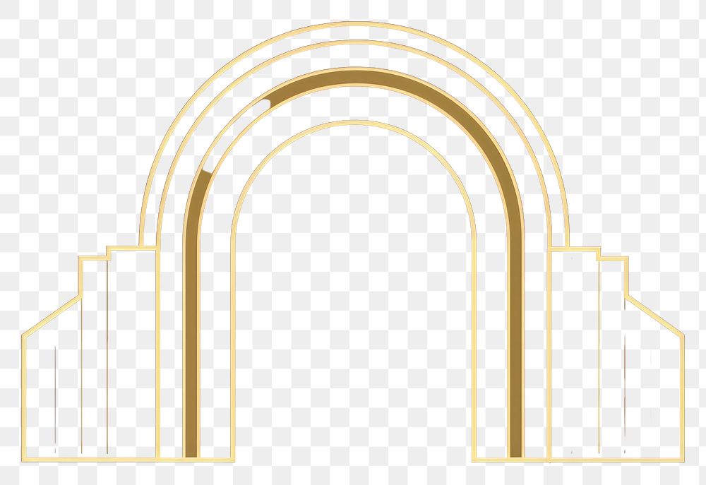 PNG Roman arch architecture line gold. AI generated Image by rawpixel.