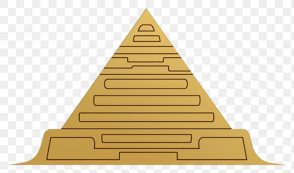 PNG Step pyramid line gold architecture. AI generated Image by rawpixel.