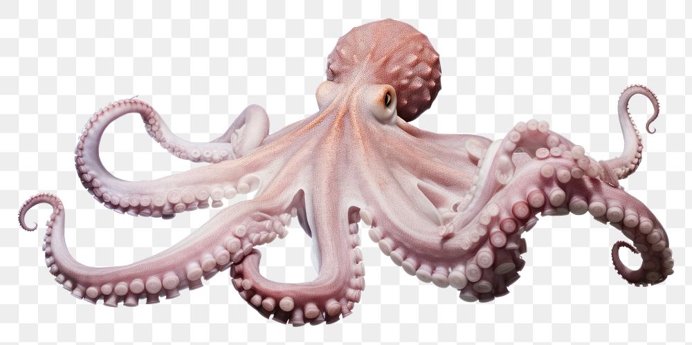 PNG  Octopus swimming animal invertebrate cephalopod. AI generated Image by rawpixel.