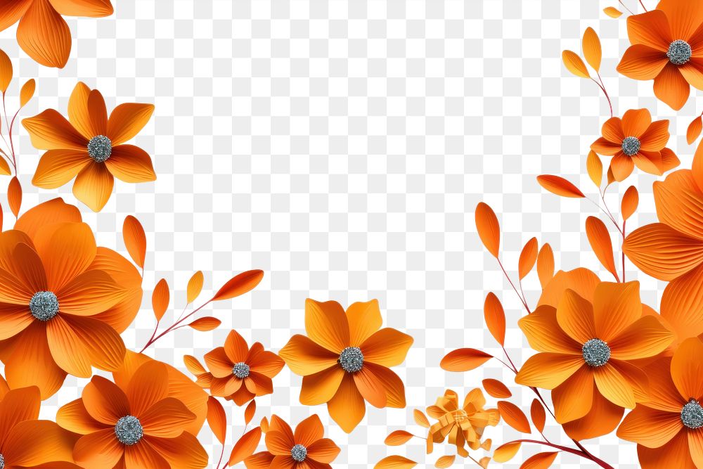 PNG Orange flower backgrounds pattern petal. AI generated Image by rawpixel.