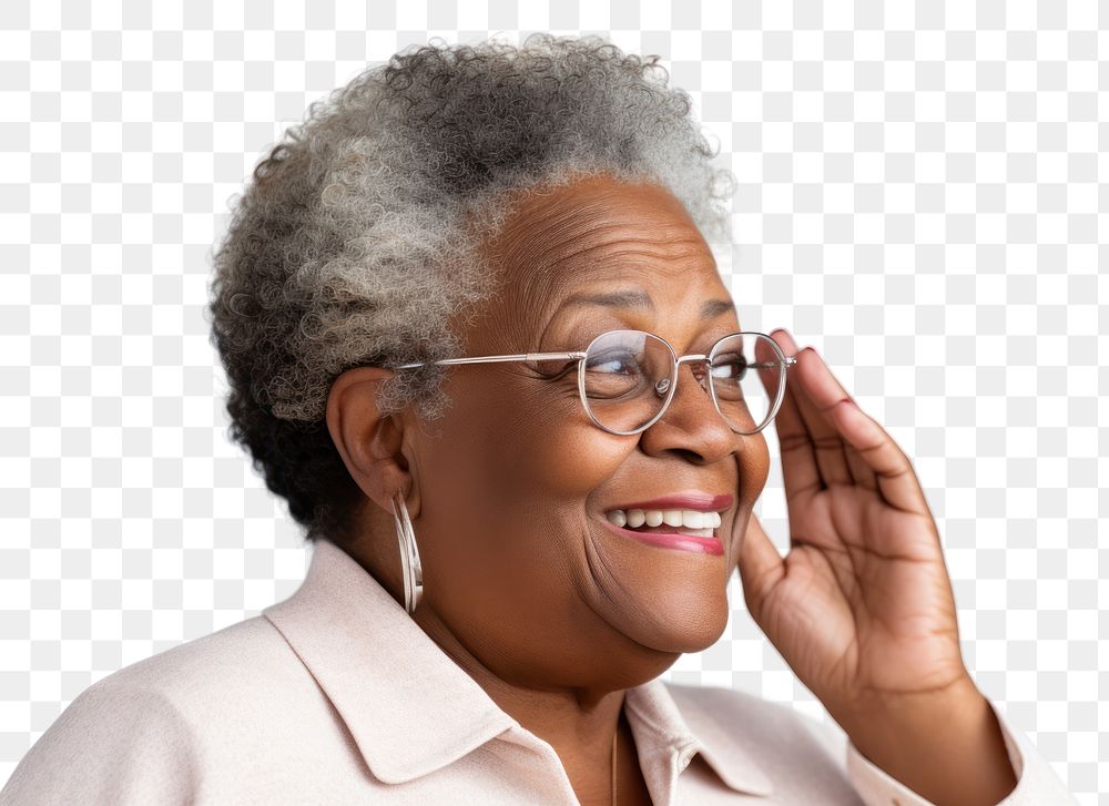 PNG Mature african american woman portrait glasses adult. AI generated Image by rawpixel.