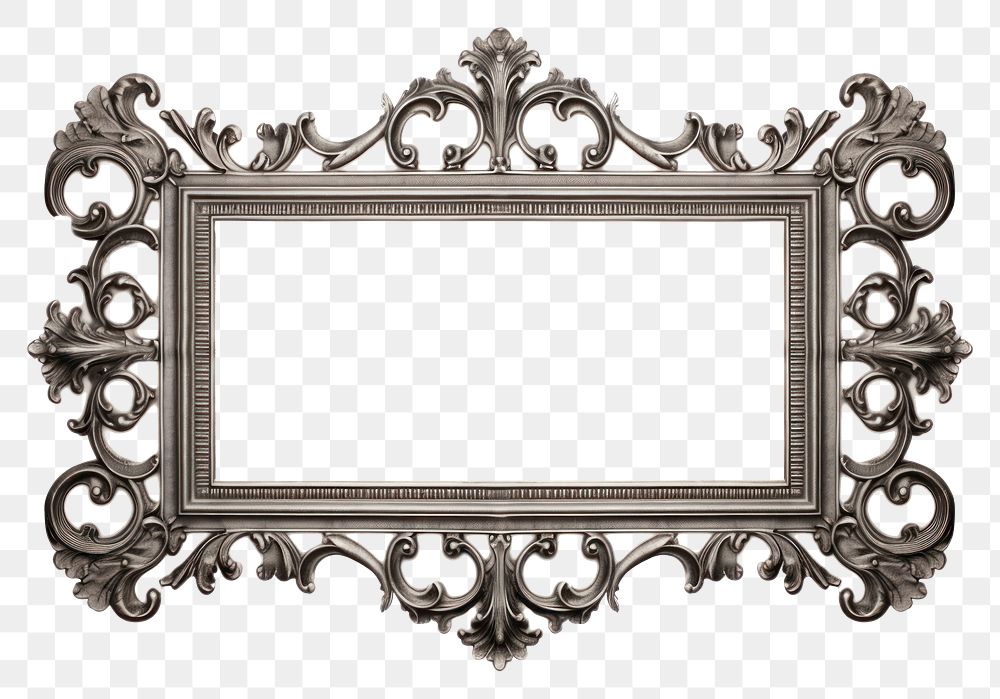 PNG Vintage ornament frame white background architecture decoration. AI generated Image by rawpixel.