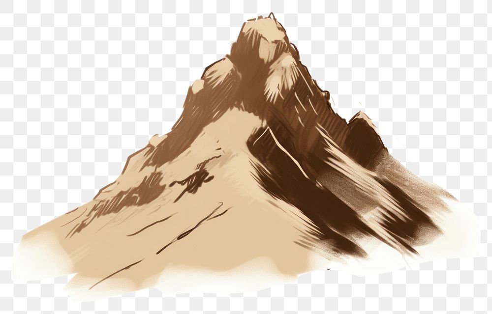 PNG Mountain top drawing nature sketch. AI generated Image by rawpixel.