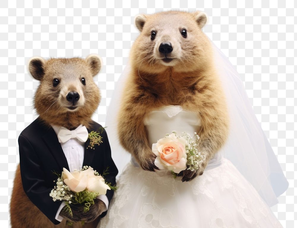 PNG Quokka wedding mammal animal. AI generated Image by rawpixel.