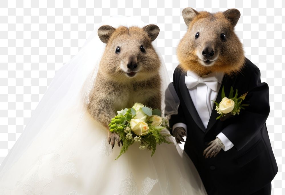 PNG Quokka wedding animal mammal. AI generated Image by rawpixel.