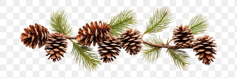 PNG  Fir branches with cones in the corner plant tree pine. AI generated Image by rawpixel.