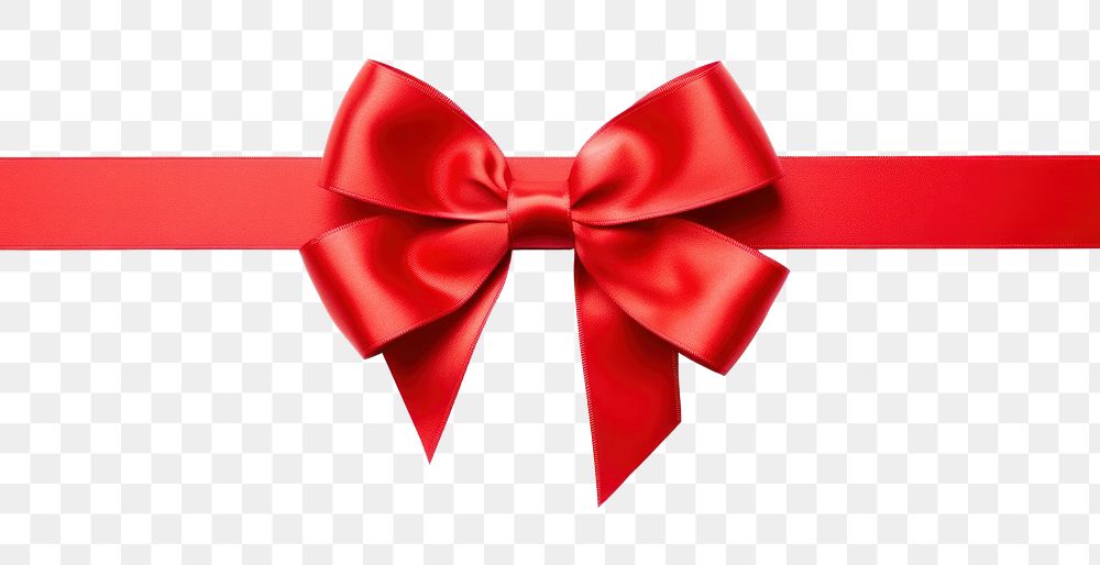 PNG  Red gift ribbon and bow cross shape backgrounds white background celebration. AI generated Image by rawpixel.