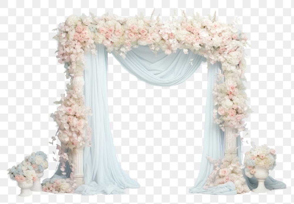 PNG floral wedding arch decor