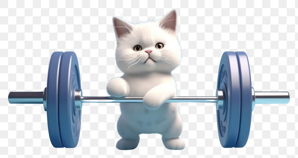 PNG  Lifting weight fitness sports mammal. AI generated Image by rawpixel.
