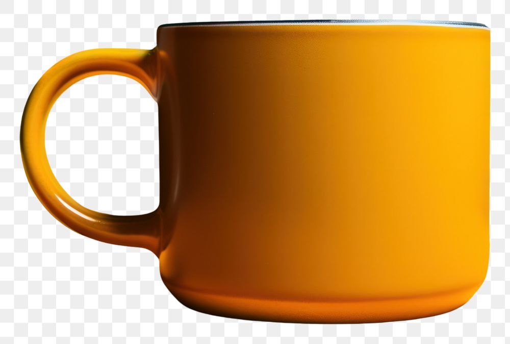 PNG Mug yellow coffee drink. AI generated Image by rawpixel.