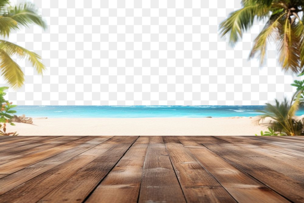 PNG  Tropical summer beach wood outdoors horizon AI generated Image by rawpixel