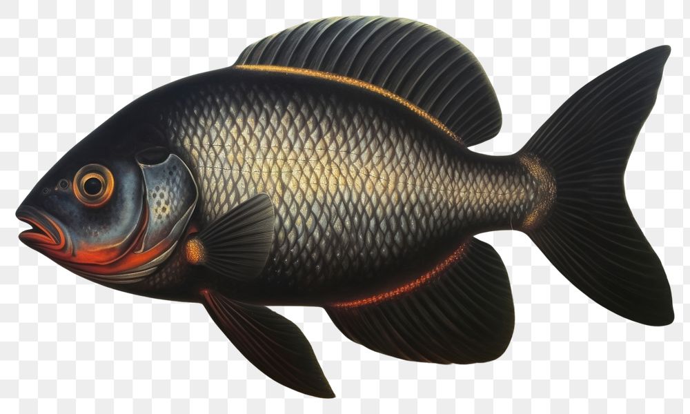 PNG  A sea fish animal carp pomacanthidae. AI generated Image by rawpixel.