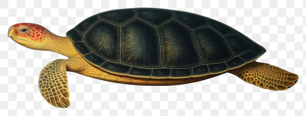 PNG  A sea turtle reptile animal wildlife. AI generated Image by rawpixel.