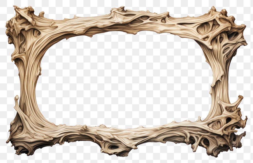 PNG Bone frame driftwood white background furniture. AI generated Image by rawpixel.