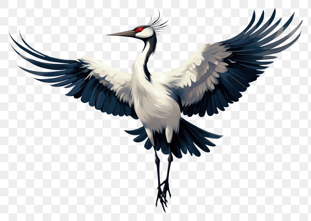 PNG Kung fu crane drawing animal stork AI generated Image by rawpixel