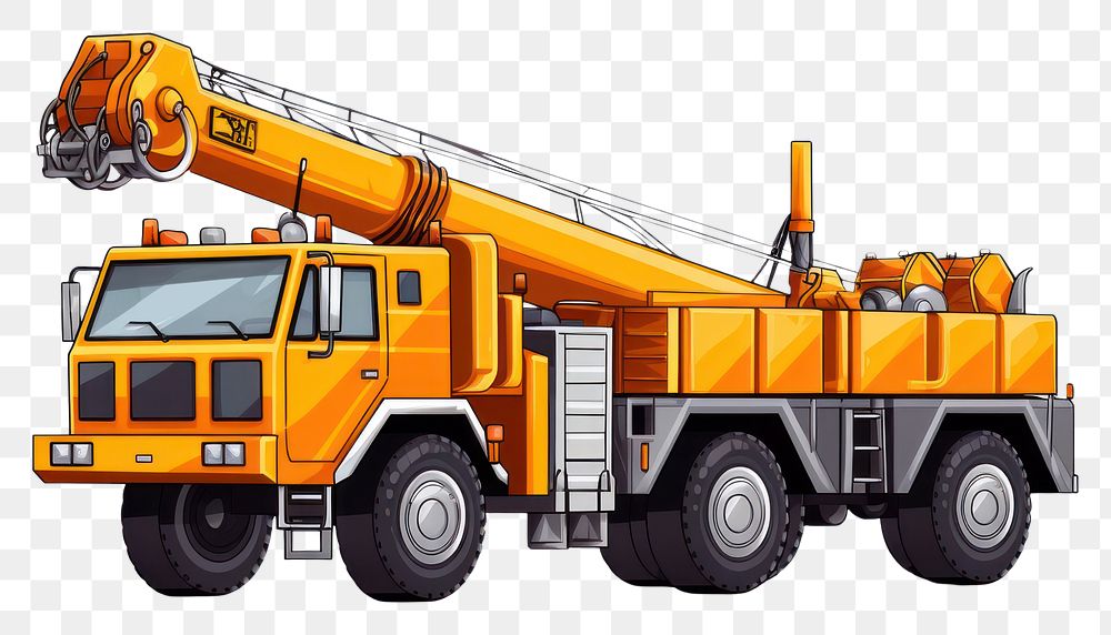 PNG Toy crane vehicle truck white background transportation. AI generated Image by rawpixel.