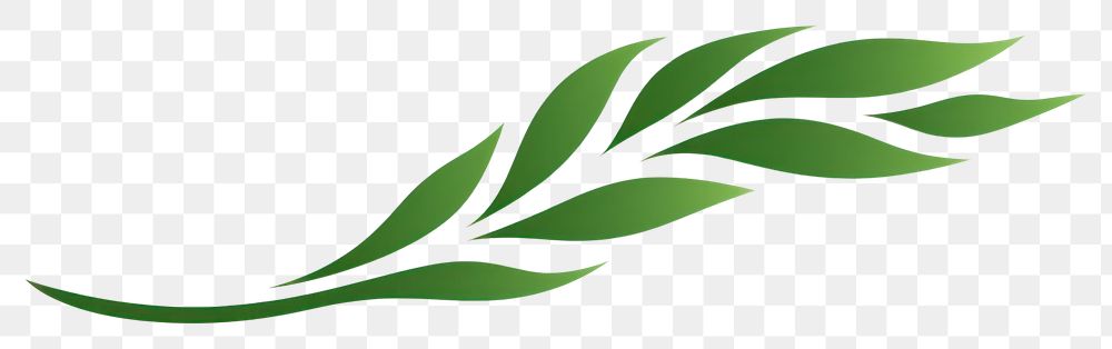 PNG Green leaf stroke outline plant logo symbol. 