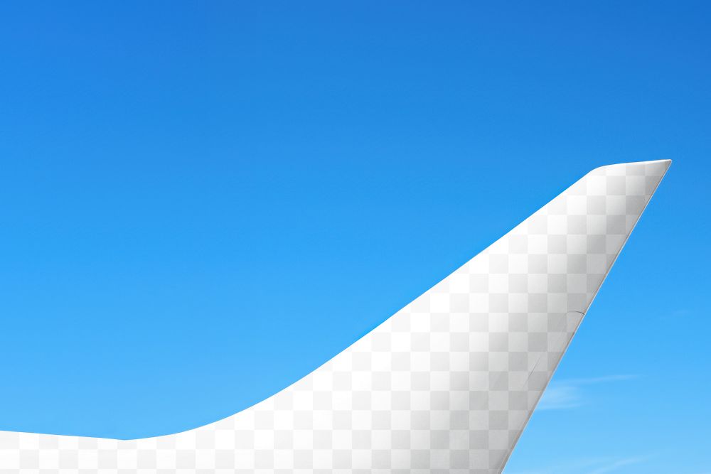 Airplane tail png mockup, transparent design