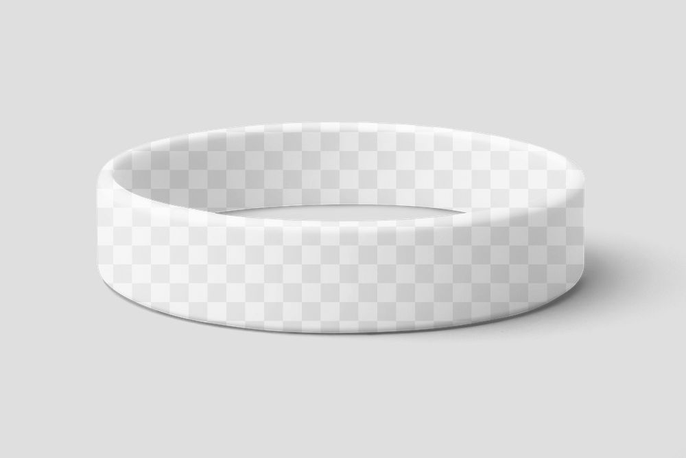 Wrist band accessory png mockup, transparent design