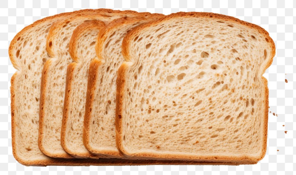 PNG  Bread brown food white background. AI generated Image by rawpixel.