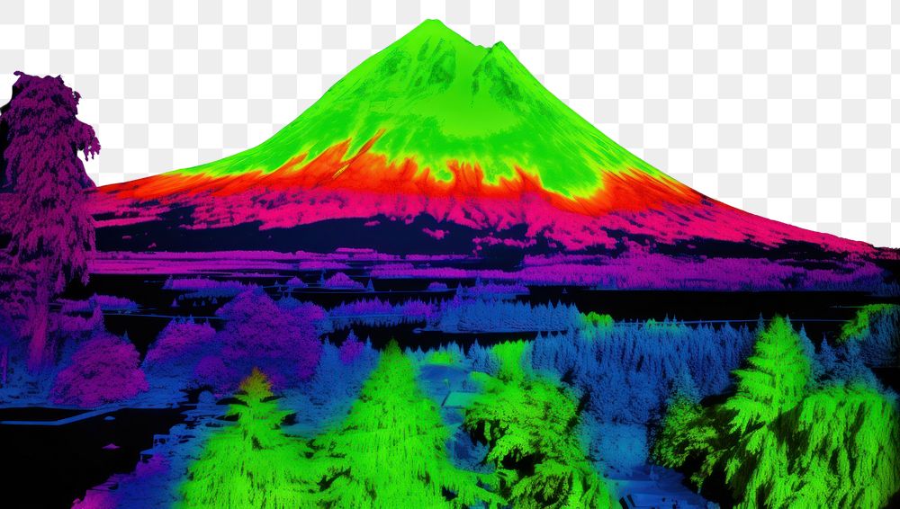 PNG  Mountain landscape outdoors volcano. AI generated Image by rawpixel.