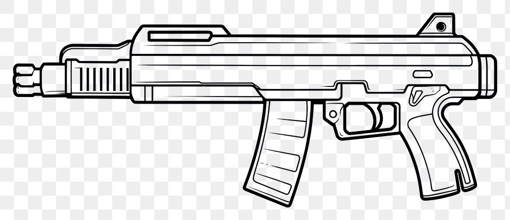 PNG  Gun handgun weapon sketch. AI generated Image by rawpixel.