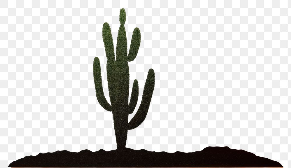 PNG Cactus plant silhouette drawing. AI generated Image by rawpixel.
