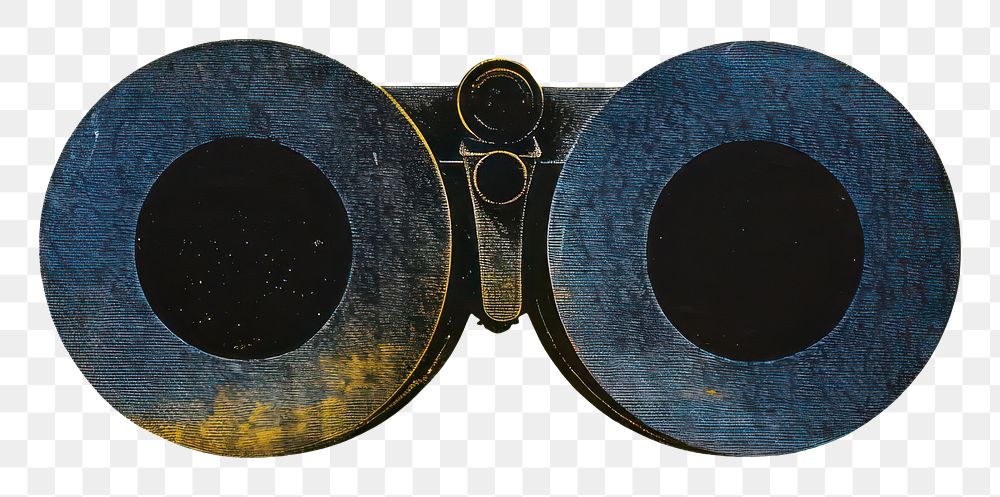 PNG Binoculars yellow blue art. AI generated Image by rawpixel.