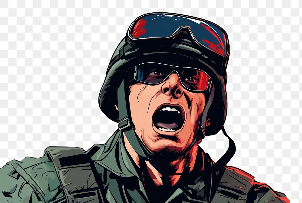 PNG  Military glasses comics adult. AI generated Image by rawpixel.