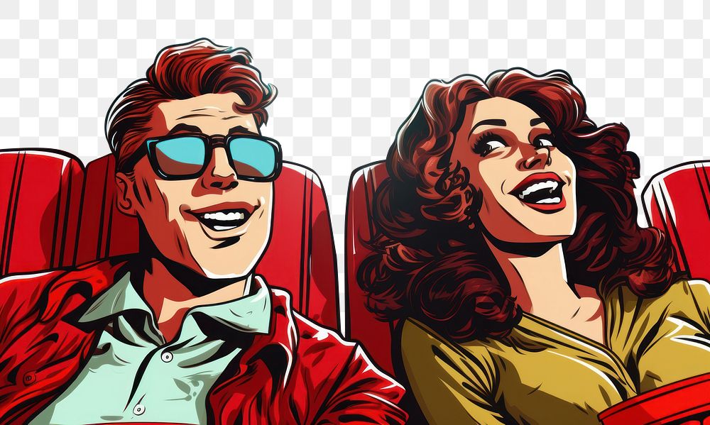 PNG  Cinema glasses comics adult. AI generated Image by rawpixel.