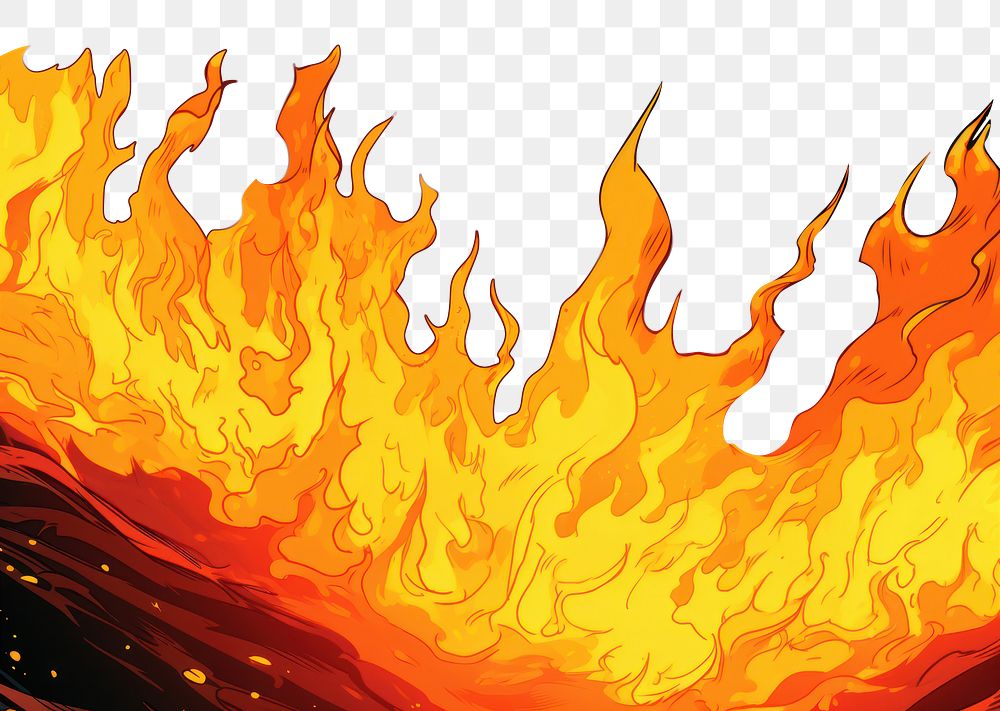 PNG  Flame backgrounds volcano bonfire. AI generated Image by rawpixel.