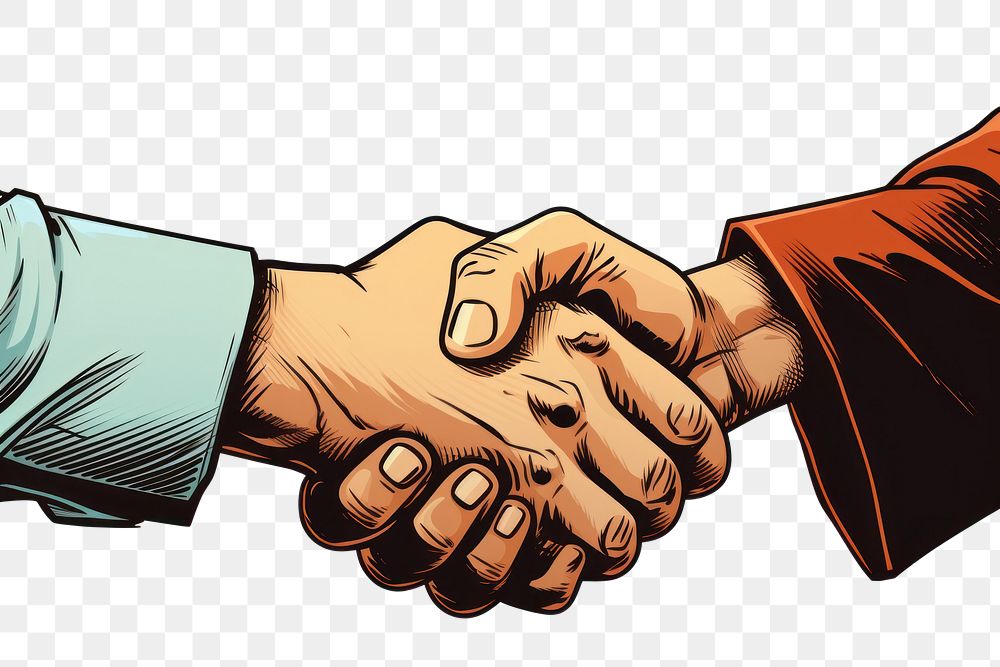 PNG  Handshake agreement greeting success. AI generated Image by rawpixel.