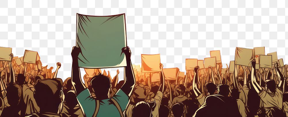 PNG  Protest screen comics adult. AI generated Image by rawpixel.